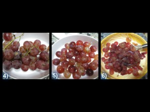 Torta all'uva con frutta ghiaccia 5